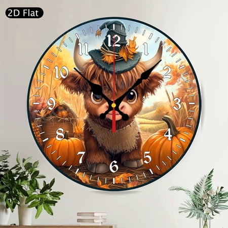 Welcome Lamb Cross Easter Round Wall Clock Christian Religious Farmhouse Home Decor