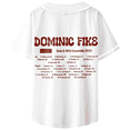 thumbnail image 3 of Dominic Fike Sunburn Baseball Jersey 3D Print Summer Hip Hop White T Shirts, 3 of 4