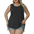 thumbnail image 3 of NISVIYA Womens Plus Size T Shirts Trendy 2026 Flowy Sleeveless Tank Tops Cute Tunics Black L, 3 of 7