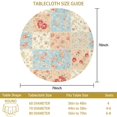 thumbnail image 3 of Pioneer Flower Floral Print Pattern Round Tablecloth 60 X 60 Inch, Wrinkle Resistant Wipeable Table Cloth for Kitchen Dining Picnic Patio Party, 3 of 6