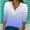 Blue, variant on Free Shipping Women's Fashion Fall Gradient Tops Long Sleeve Lace Trim V Neck Casual Shirts Basic Tees Loose Fit Tunic Blouses