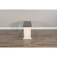 thumbnail image 3 of Sunny Designs Counter Wood Side Bench, Cottage White/Europen Dark, 3 of 3