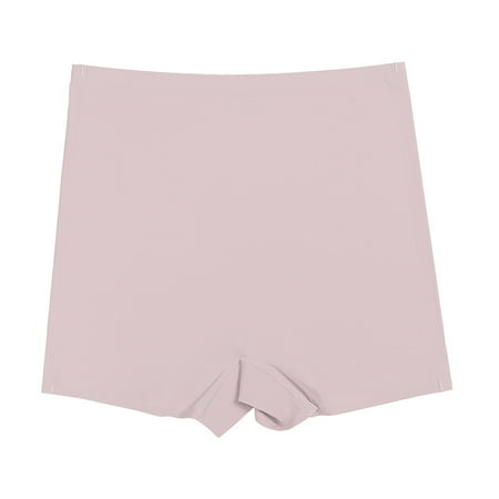 

Qcmgmg Womens Boyshorts Underwear Seamless High Waisted Anti Chafing Women’s Underwear Pink M