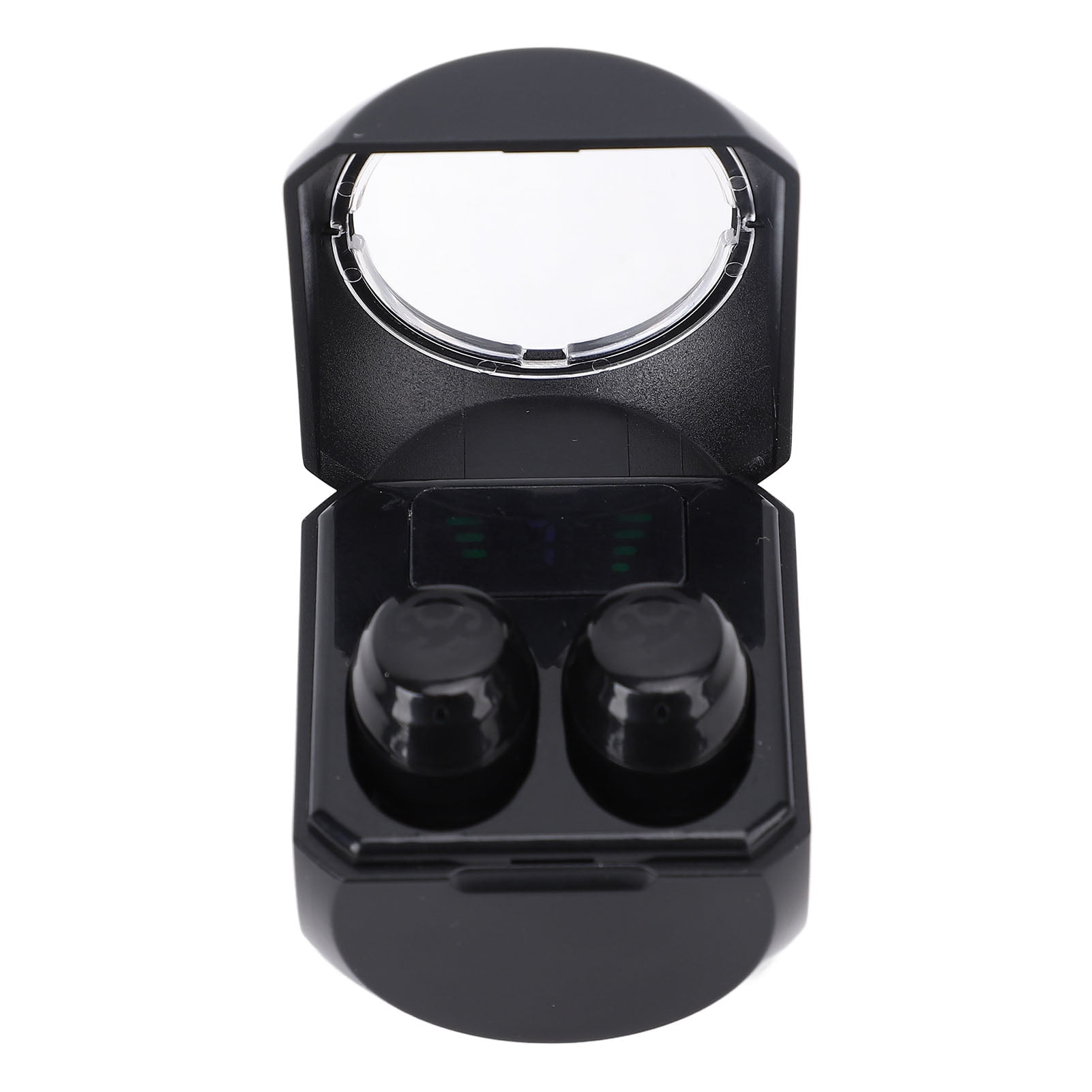 Black Earbuds Long Playtime Rechargeable  Earphones with Charging Case Eartips for Business Sleeping