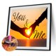 thumbnail image 1 of Cuadros Decorativos Kit de pintura de diamante 5D Sunset Love Hands Full Round Drill Rhinestone DIY Arts Tmvgtek embutido en tela, 1 of 9