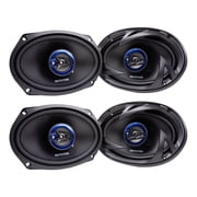 Autotek 4 Pack Street Machine 6x9 in. 3-Way Car Audio Universal Coaxial Speakers