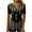 Brown6, variant on KIHOUT Shirts for Women Juniors Fashion Casual Blouse V Neck Three Quarter Shirt Fall Printing Tops Sweatshirt
