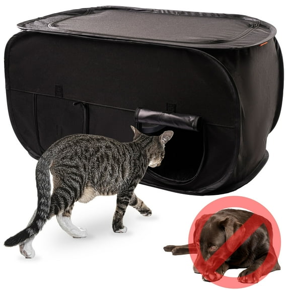 Pexter Cat Litter Box Enclosure, Dog Proof, Discreet and Hidden Litter Box, Kitty Litter Trap Design with Easy-Clean Feature, Scoop and Deodorizer Storage Pockets, Lightweight and Waterproof