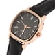 thumbnail image 5 of Relojes para Mujeres Dial Cuadrado de Cuarzo analógico Vestido de Pulsera de Reloj Correa de Cuero Reloj de Pulsera(Black) Ecomeon no, 5 of 6