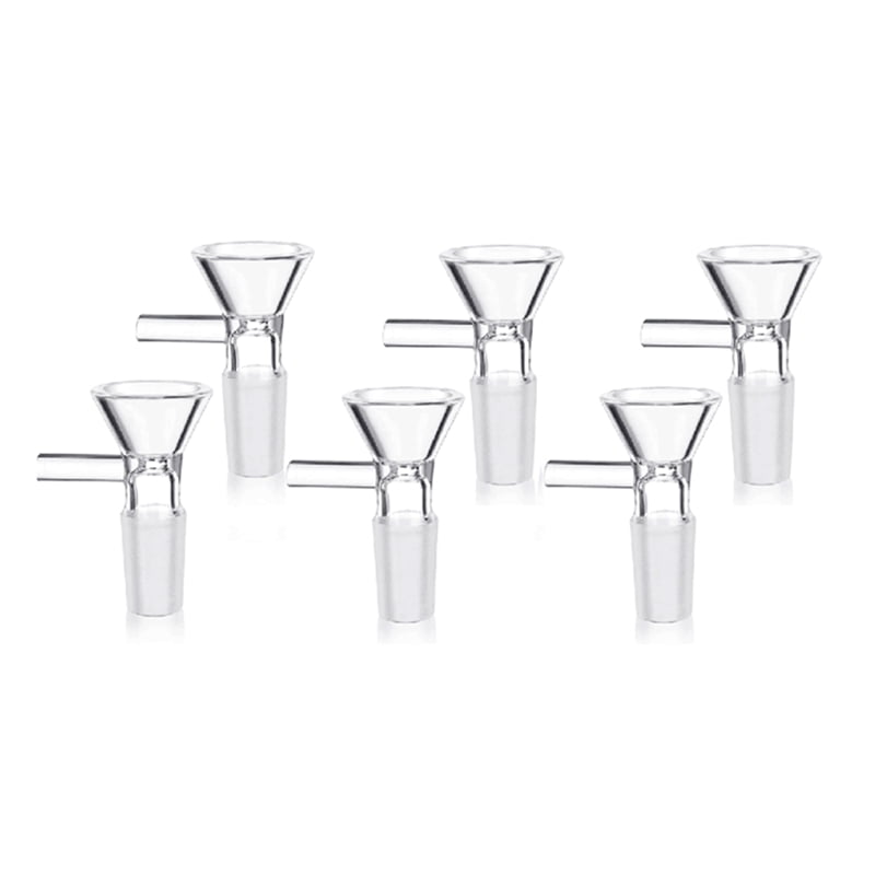 6 Pieces Bowl Clear Glass Funnel, Scientific Small Glass Funnel