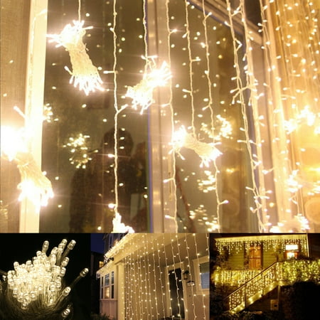 Yundap 100 Led Fairy String Curtain Night Light For Indoor And Outdoor Wedding Home Bedroom Wall Decoration Party Canada - Outdoor Night Light Yundap 100 Led Fairy String Curtain Night Light For Indoor And Outdoor Wedding Home Bedroom Wall Decoration Party Canada - Outdoor Night Light