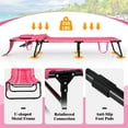 thumbnail image 6 of Topcobe Beach Chaise Lounge Chair with Face Hole and Removable Pillow, Outdoor Patio Furniture for Garden Backyard Pool Deck-Hot Pink, 6 of 9