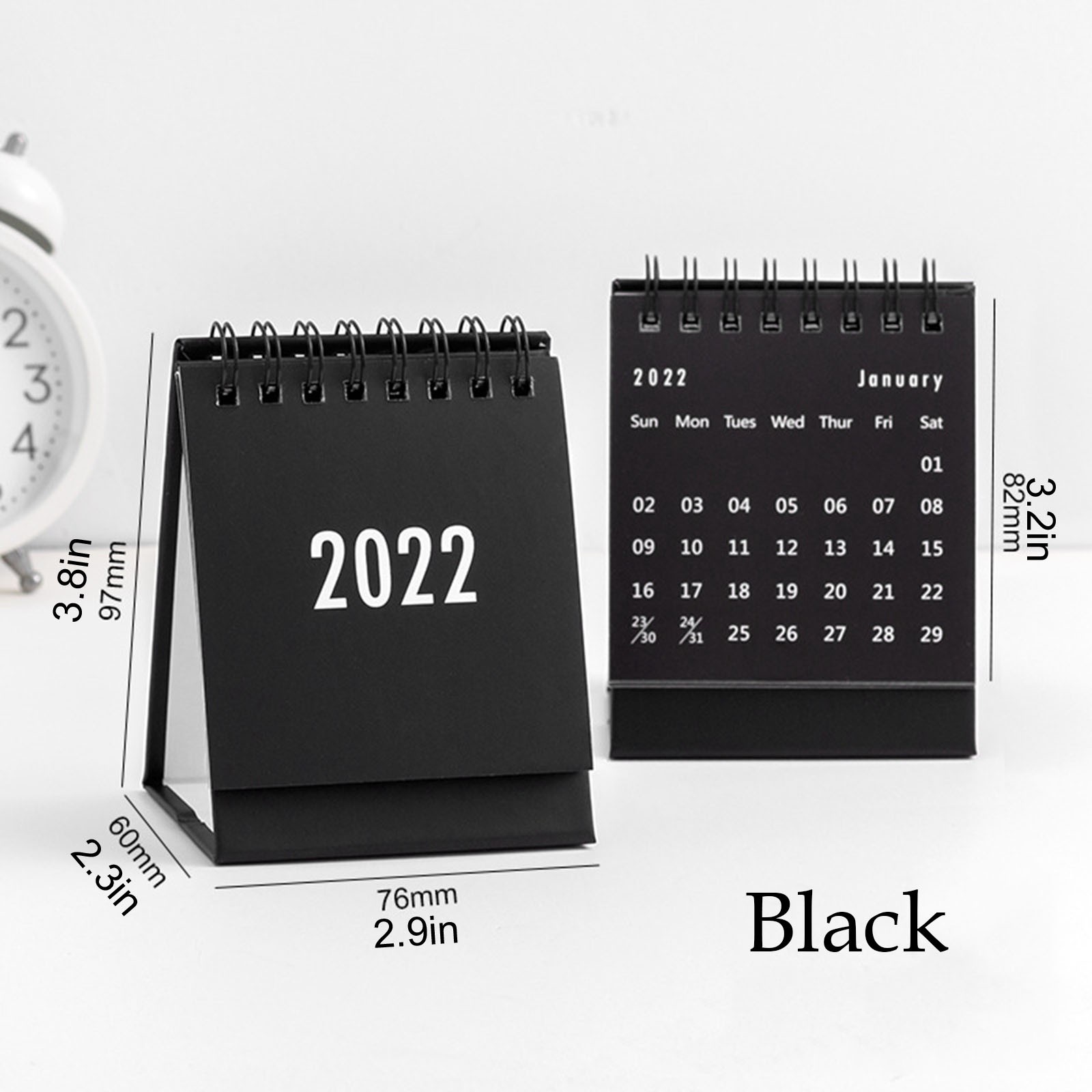 2022 Mini Desk Calendar Desktop Standing Flip Monthly Calendar For School Home Office Schedule