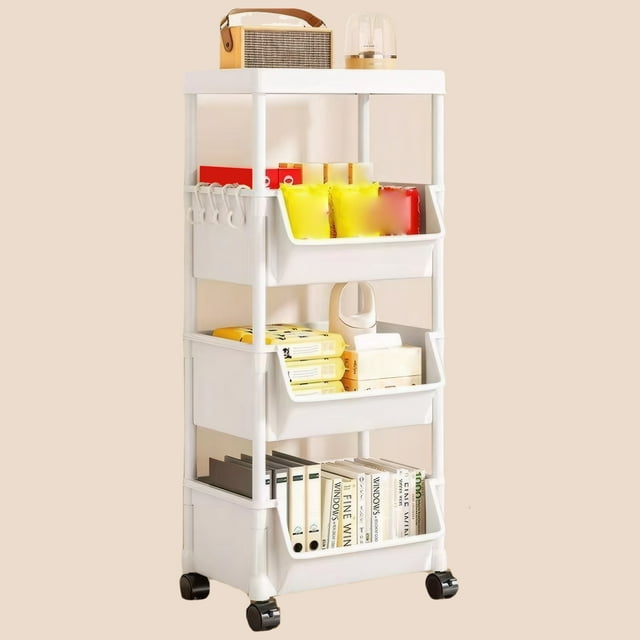 Cateissary Estante de verduras de cocina móvil de 9 piezas para un amplio espacio de almacenamiento y estante de almacenaje para cocina versátil Almacenamiento y organización del hogar cuatro