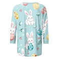 thumbnail image 5 of Jinhomg Easter Day 3/4 Sleeve Shirts for Women Cute Graphic Tee Colorful Spring Casual Blouses Tops Multicolor L, 5 of 7
