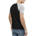thumbnail image 2 of Ma Croix Mens Contrast Raglan Short Sleeve Baseball T Shirts, 2 of 6
