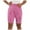 Pink, variant on YDFCWXW Womens Ripped Stretchy Long Jean Shorts Mid Rise Frayed Cut Off Bermuda Shorts Pink, M