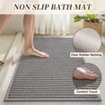 thumbnail image 6 of SIXHOME 24"x36" Bathroom Rug Non-Slip Absorbent Bath Mat Quick Dry Thin Soft Woven Boho Floor Mat Durable Textured Look Gray, 6 of 8