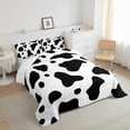 thumbnail image 3 of Castle Fairy Cow Print 3 Pieces Queen Comforter Set for Kids Children,Black White Ultra Soft Bedding Sets,Farmhouse Animal Bedding Comforter Set Breathable,Super Cozy Room Decor, 3 of 8