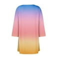thumbnail image 4 of under $15 Turilly Lady Coats Summer Plus Size Jackets Women's Gradient Printed Long Sleeved Irregular Hem Pleated Cardigan (suitable for Summer and Autumn) Cardigan, 4 of 4