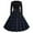 Blue, variant on Womens Vintage Long Sleeve Dresses Plaid Round Neck Cocktail Party Dress Holiday Comfy Dress with Belt