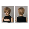 thumbnail image 3 of Golden Brown 26cm Wig Female Short Hair Unisex Whole Top Set of Chemical Fiber Hair Full Covering Short Hair, 3 of 8