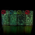 thumbnail image 3 of Compatible with iPhone 15 Pro Luminous Case Glow in The Dark Noctiluncent Fluorescent Glitter Case for Women Girls Rhinestone Bling Diamond Camera Bumper Shockproof Phone Cover, Purple, 3 of 8
