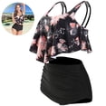 thumbnail image 2 of Traje de bikini de cintura alta con volantes e impresión floral de verano Fokelyi 222816-7, 2 of 4