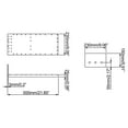 thumbnail image 2 of 22x9 Inch Rectangular Dual-function Rainfall Shower Head, Stainless Steel Overhead Shower, 2 of 5