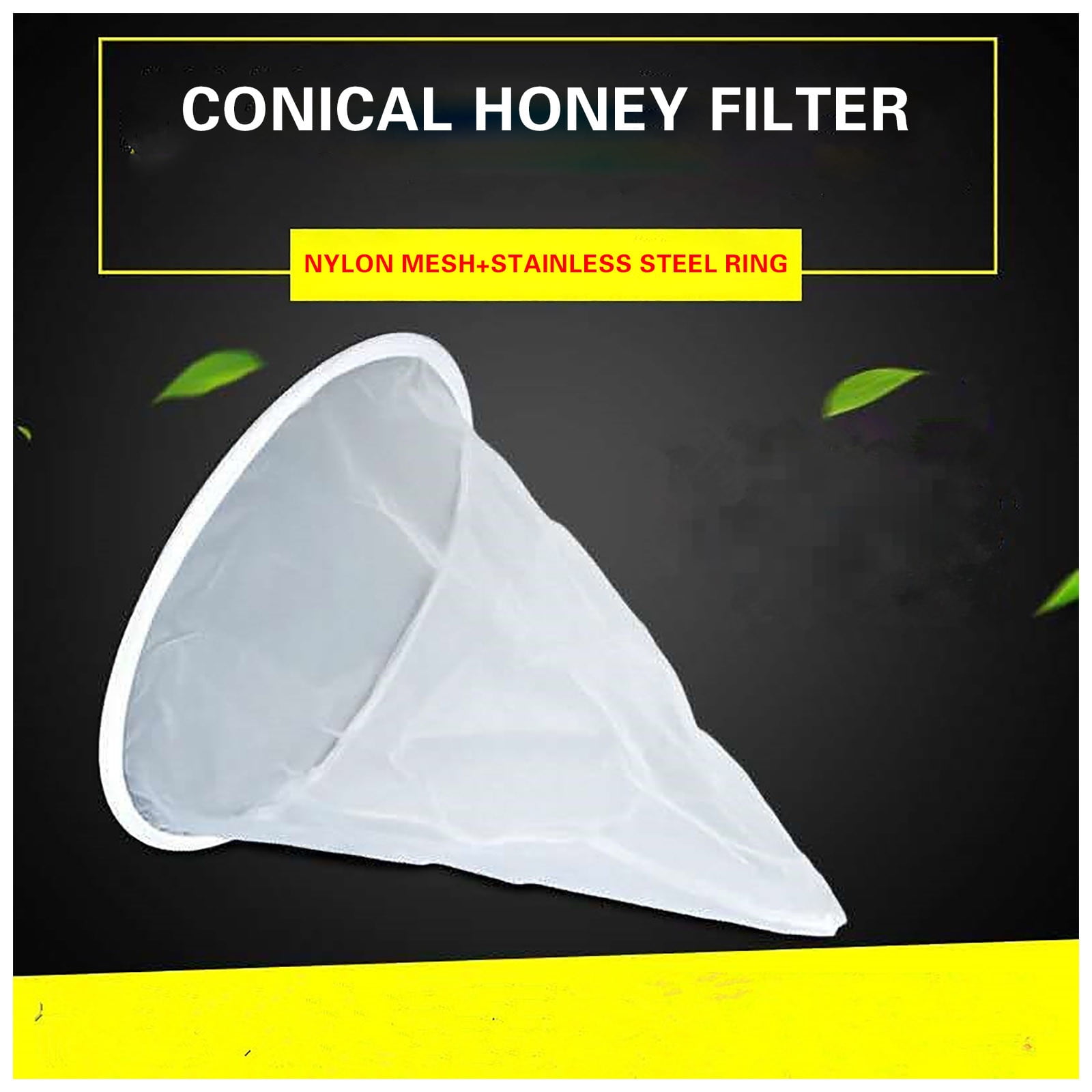 MayBee 2 Pcs Bee Honey Filter Bag, Ultra-Fine Food Grade Mesh Nylon  Strainer with Adjustable Drawstring, Professional & Beginner Beekeeping