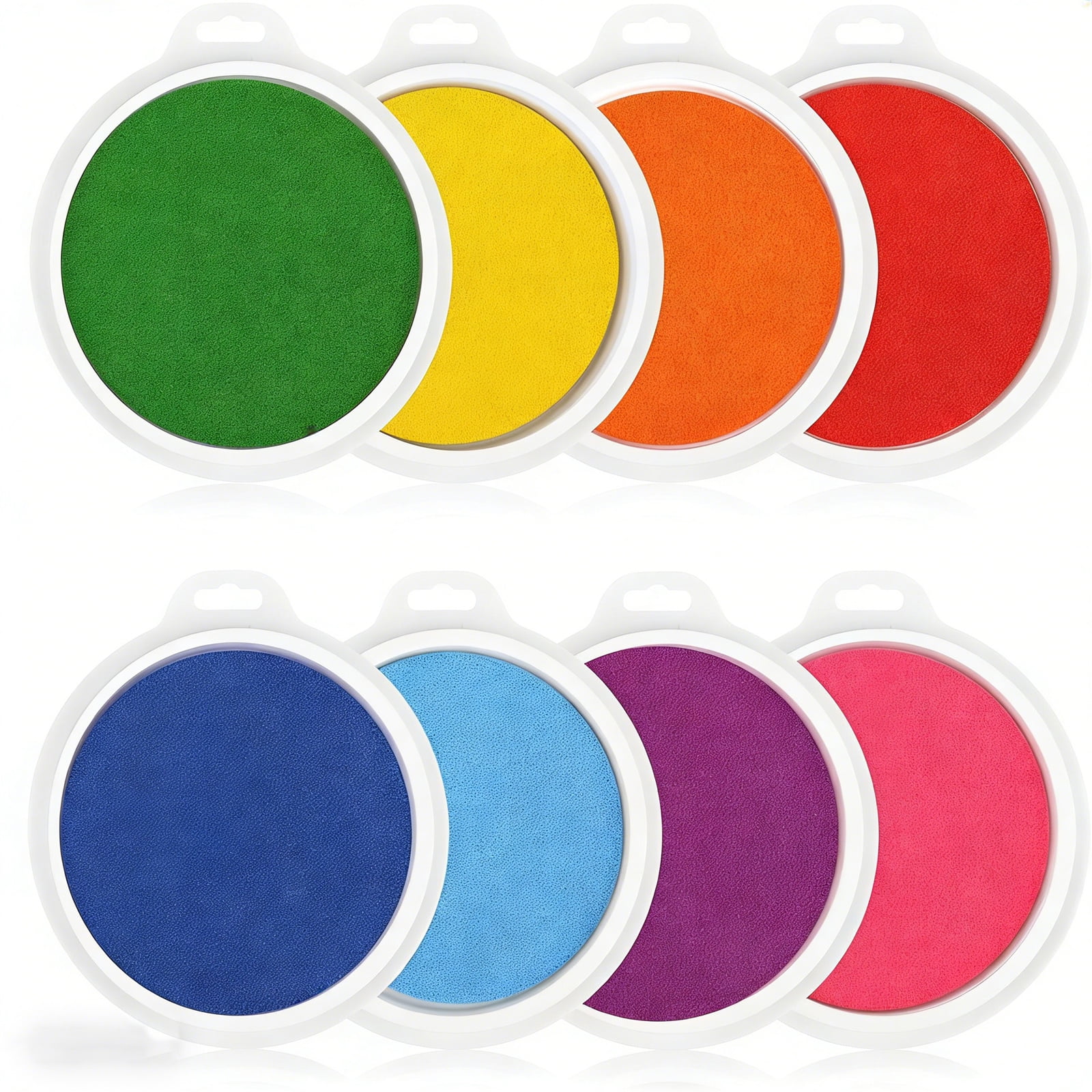 Creative Finger Stamp Pads 8Pcs Water Based Safe Washable Home School Art Projects
