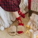 thumbnail image 5 of Medias navideñas con puño de piel sintética • Personajes de reno de muñeco de nieve de Papá Noel • Calcetines de invierno cálidos y gruesos • Fibra de poliéster • 1 par, 5 of 8
