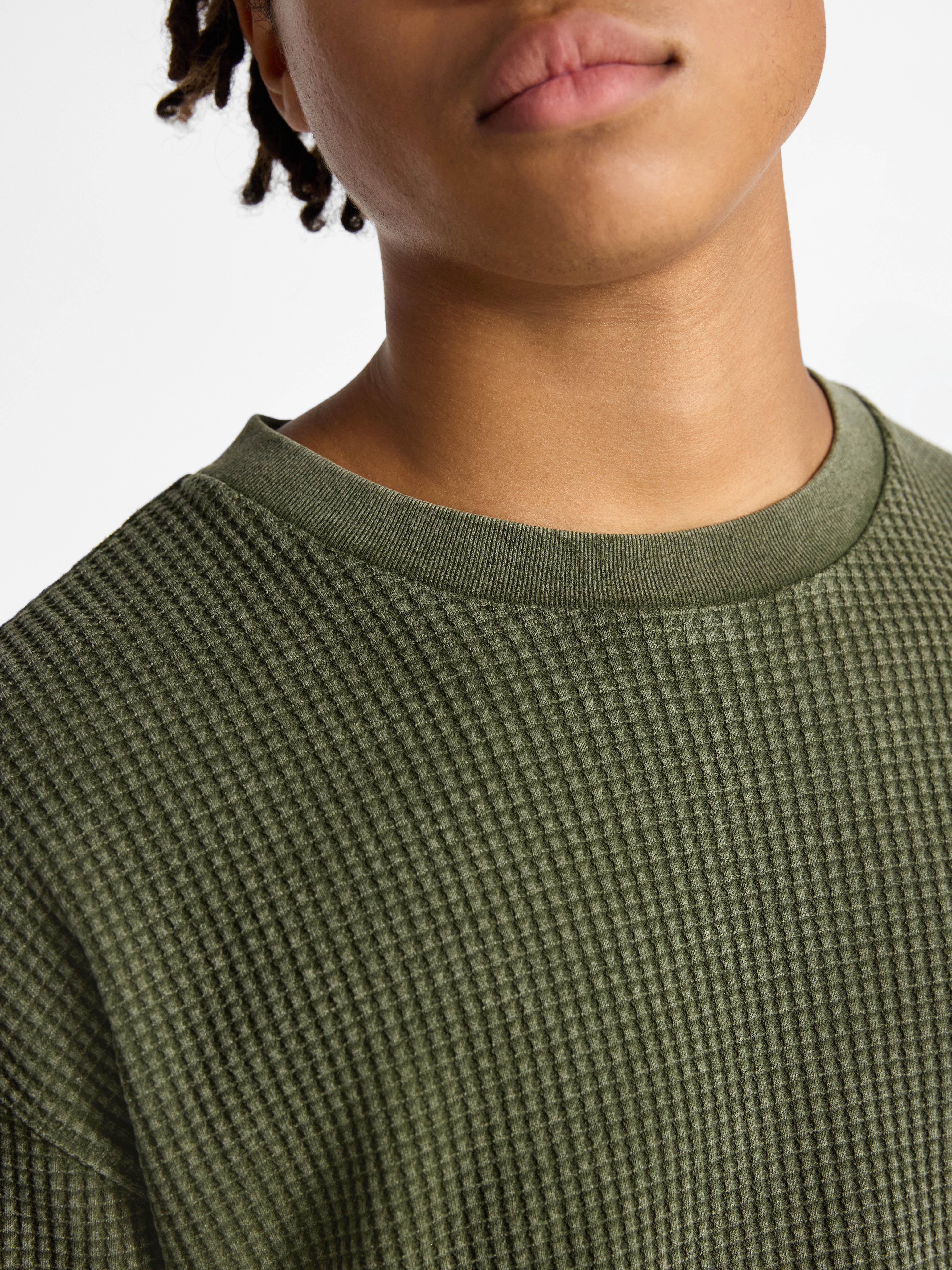 No Boundaries Thermal Tee with Long Sleeves, Men's & Big Men's