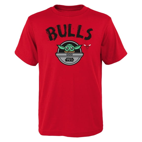 Youth Red Chicago Bulls Star Wars The Child T-Shirt