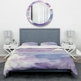 thumbnail image 2 of Designart 'Watercolor Purple Haze I' Geometric Duvet Cover Set, 2 of 4
