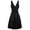 Glisme Black95, variant on Glisme Casual Dresses For Women Plus Size V-Neck Retro Sling Pleated Slim Flare Skirt Dresse Blue Sundress Theme Party Dresses
