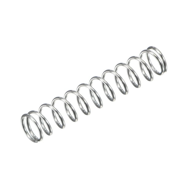 Resorte de compresión de acero inoxidable 304 de 5mmx0.5mmx25mm, capacidad de carga de 5.9N, 30 piezas