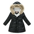 thumbnail image 4 of Children Boys Girls Down Coat Winter Autumn Thicken Woolen Hooded Cotton-padded Parka Coat Warm Jackets Toddler Kids Outerwear, 4 of 6