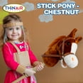 thumbnail image 6 of Playful Minds: Stick Pony - Chestnut - Brownish Red, 34" Wood Stick Ride-On, 12" Plush Horse Head, Realistic Animal Sounds, Bridle & Reins, Kids 3+, 6 of 10