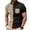 Khaki, variant on FRSASU Golf Polos for Men Color Block Henley Collar Short Sleeve Summer Tees Loose Fashion Business Work Casual Tops Khaki