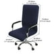 thumbnail image 5 of Elástico Impermeable Oficina Silla Tira Computadora Silla Cubiertas Alto Trasero Extraíble Cubierta para Universal Giratoria Silla con Apoyabrazos Azul marino Grande, 5 of 11