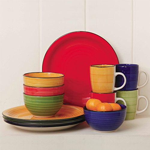 Gibson Home Color Vibes 12 Piece Round Dinnerware Set Assorted Colors Walmart