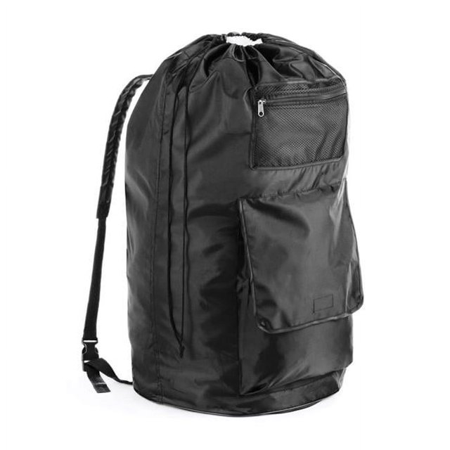 Whitmor 6046847 Sac à Linge Pliable en Polyester, Noir
