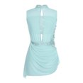 thumbnail image 3 of Doomiva Lyrical Dance Dress for Women Mock Neck Sleeveless Dress Light Blue S, 3 of 7