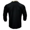 thumbnail image 5 of YLSDY Men's Waffle Knit Henley Shirt Long Sleeve Outdoor Thermal Pullover Tees Camo Patchwork Tee Tops Black XL, 5 of 7