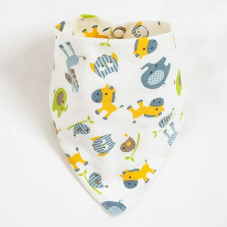 

QWZNDZGR 1Pcs Baby Bandana Drool Bibs 100% Organic Cotton Bibs for Boys & Girls Super Soft Absorbent Feeding Bibs Newborn Cartoon Towel