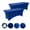 Royal Blue, variant on GoXteam 2 Pack Stretch Spandex Table Covers for 6 Foot Tables - 6 FT Universal Rectangular Fitted Tablecloth Protector for Wedding, Banquet, Party (Royal Blue, 72" x 30" x 30")