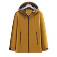 thumbnail image 5 of Men's and Women's Outdoor Sports Windbreaker Jacket Coat for Unisex Warmth and Protection in Various Activities with Lightweight and Water Resistant Feature,Earthy Yellow,2XL, 5 of 5