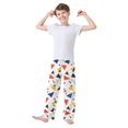 thumbnail image 2 of FORMRS Boys Pajama Pants with Pockets Size 13-14Y Kids Lounge Sleep Bottoms, White Geometric, 2 of 8