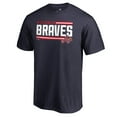 thumbnail image 2 of Men's Navy Atlanta Braves Onside Stripe T-Shirt, 2 of 3
